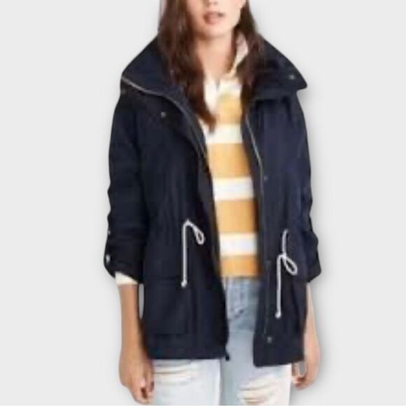 Abercrombie & Fitch Cinched Utility Jacket in Navy Blue Women’s Size S - Picture 1 of 5